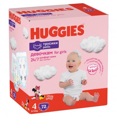 Подгузники Huggies Pants 4 для девочек (9-14 кг) 72 шт (5029053564098) - Топ Продаж! | Зображення 7