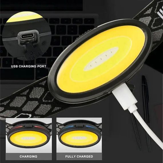 Ліхтар налобний RY-347 акумуляторний C04-COB | Зображення 5