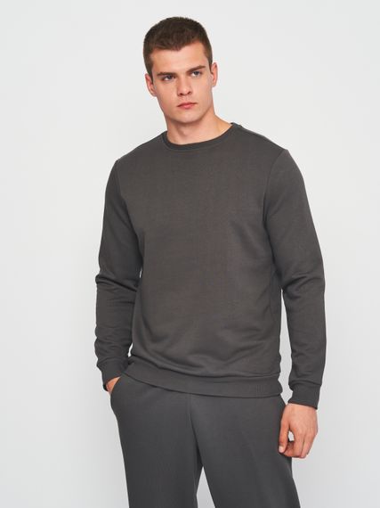 Світшот чоловічий темно-сірий, S