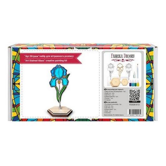 Набір для вітражного живопису за номерами "Ніжний ірис" FDSGK-013 | Зображення 3