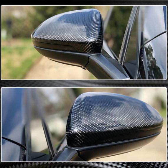 Накладки на Зеркала V2 (Карбон) для Volkswagen Golf 7/E-Golf 2012-2020 гг | Зображення 4