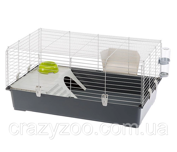 Клітка для кроликів та морських свинок Ferplast Rabbit 100 темно-сіра 95х57х46 см 57052370