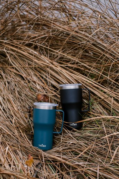 Термочашка Tribe Travel Mug 600 мл, Дорожня кружка трайб для авто та кемпінгових крісел, Синій | Зображення 8