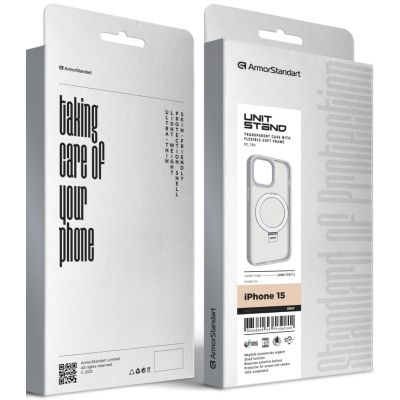 Чехол для мобильного телефона Armorstandart Unit Stand Apple iPhone 15 Grey (ARM70571) | Зображення 1