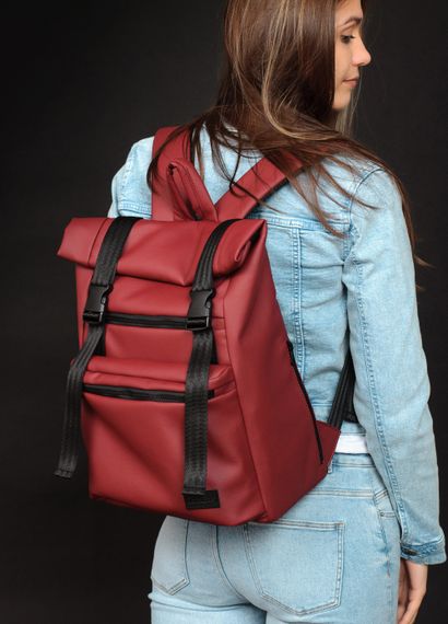 Рюкзак ролл Sambag унісекс RollTop LTT бордо 41 x 30 x 16 см (24238005)