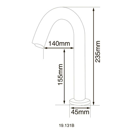 Змішувач сенсорний для умивальника HOTEC 19.131B-DC/AC | Зображення 1