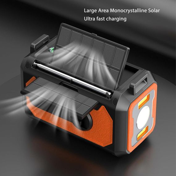 Портативний зарядний пристрій, радіоприймач, лампа для читання, на сонячній батареї, | Зображення 4