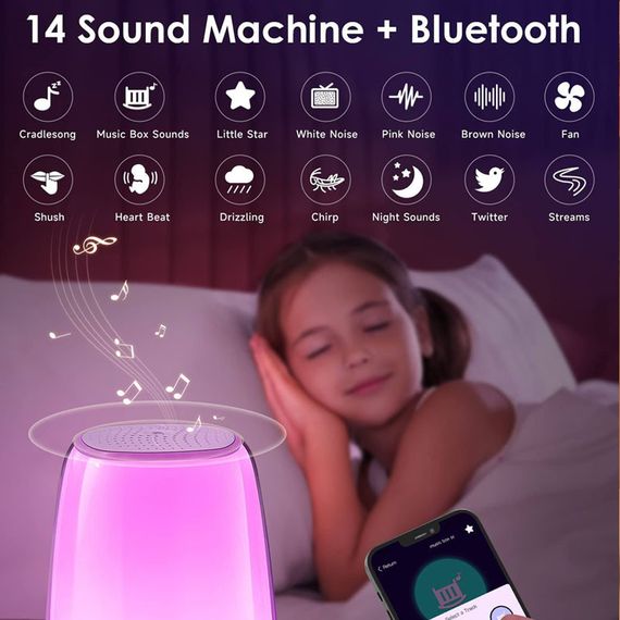 Нічник Kids Dream H03 with Bluetooth and APP 3000 mAh White | Зображення 3