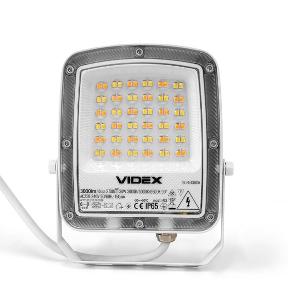 Світлодіодний прожектор VIDEX F5 30W 3000-5000-6500K 230V White (VL-F5-030CW) | Зображення 1