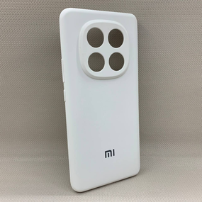 Чехол с логотипом для Xiaomi Redmi Note 14 Pro 5G | Противоударный | Soft Touch | Белый