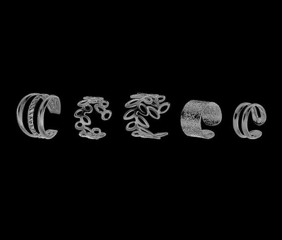 Набор кафф, комплект каф, набор серёжек, сережки, каффы | Зображення 1