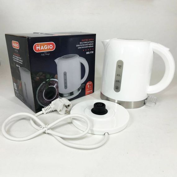 Бездротовий електричний чайник Magio MG-110 1 л 1360 Вт, Стильний електричний чайник LG-72 | Зображення 2