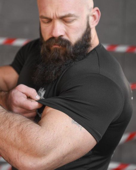 Тактична потоотводна футболка SABUR трон чорна НП5192 | Зображення 5