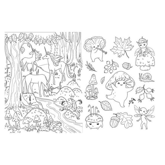 Велика книга розмальовок Єдинороги та феї 1736009, 64 сторінки | Зображення 2
