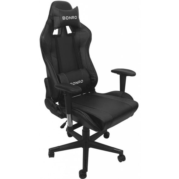 Кресло геймерское игровое компьютерное Bonro 2011-A черное 40700004