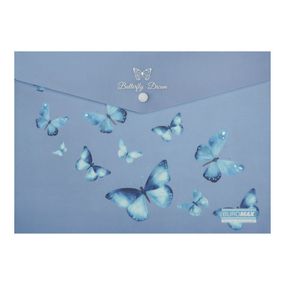 Папка-конверт А4 на кнопке SKY ARABESKI электрик BM.3943-45 BUROMAX матовый полупрозрачный пластик (4823126816319)