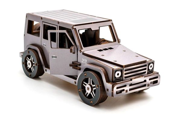 Конструктор Puz-26914 "Gelandewagen" дерев'яний, 109 дет., р.33х16 см PuzzleOK | Зображення 3