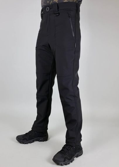 Костюм тактический ULTIMATUM Scout soft shells Черный, Мужская утепленная армейская полевая форма софтшелл | Зображення 5