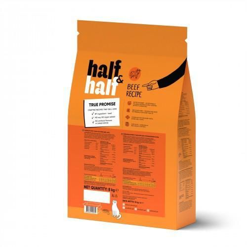 Сухий корм Half&Half для стерилізованих кішок, з яловичиною, 8 кг | Зображення 1