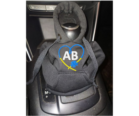 Чехол кофта Худи аксессуар на КПП Car Hoodie АВ Винницкая область черный подарок автомобилисту 10070