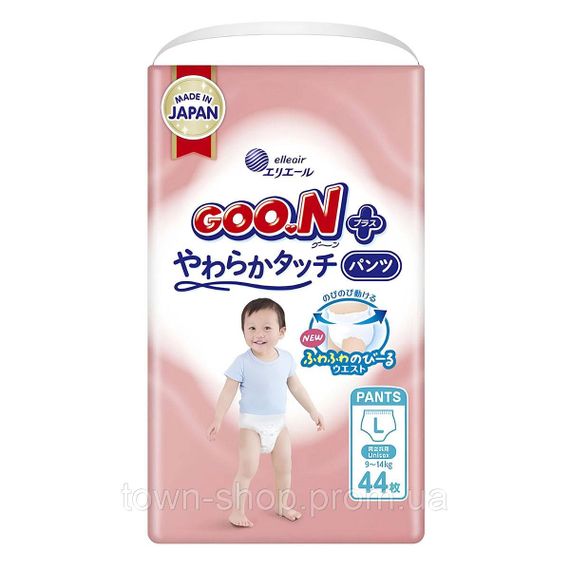 Трусики-подгузники Goo.N Plus для детей (размер 4(L), 9-14 кг, 44 шт.)