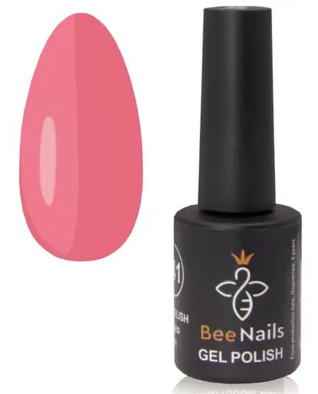 Гель-лак для нігтів Bee Nails 069 (лососево-рожевий) 8мл | Зображення 1