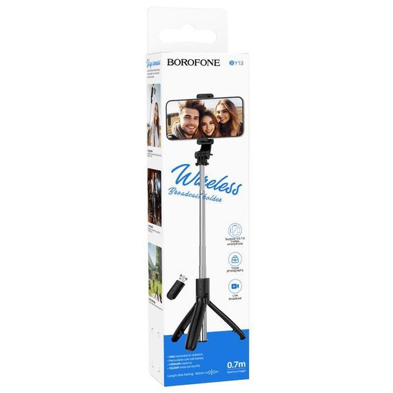 Монопод для селфі Borofone BY13 Nube live broadcast stand Black | Зображення 1