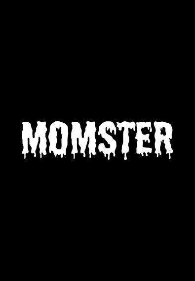 Світшот жіночий утеплений чорний з принтом "Momster", S | Зображення 1