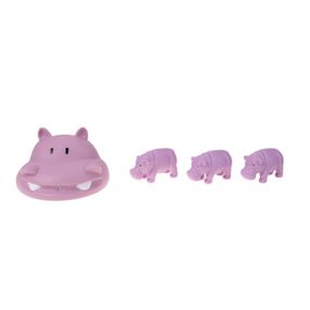 Пищалка Резиновое животное B-331 4шт в сетке  Бегемот