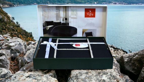 Постельное белье Turkiz Ranforse Prima 200 х 220 см San Marino Black | Зображення 1