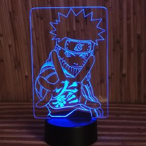 Акриловый светильник-ночник Наруто 4 синий tty-n000211