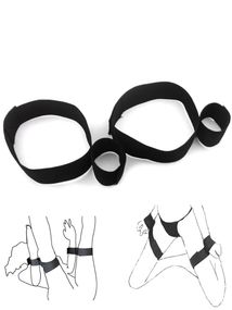 БДСМ фіксатори рук до ніг  універсальний чорний 22676