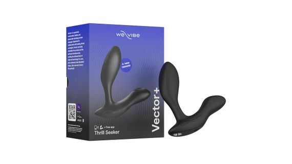 Смарт-вибромассажер простаты We-Vibe Vector+ CHARCOAL BLACK, пульт ДУ, регулируемый угол наклона | Зображення 6