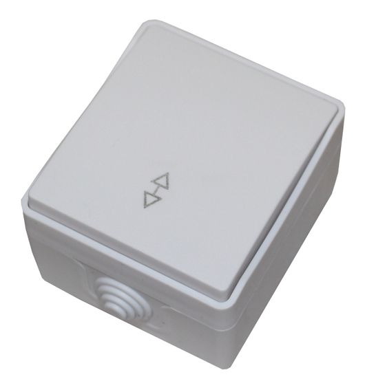 Вимикач зовнішня установка 1-кл. прохідний білий IP54 SURFACE Ny95001222