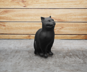 Статуетка кота Чорний, що сидить, 50