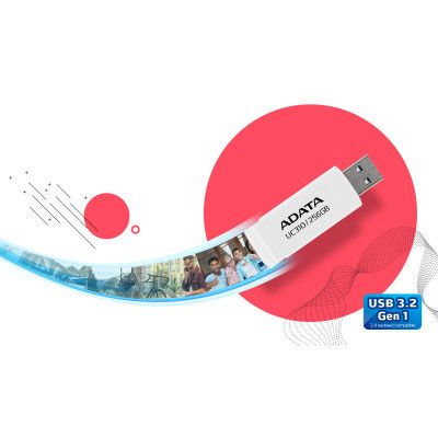 USB флеш накопитель ADATA 64GB UC310 Black USB 3.0 (UC310-64G-RBK) | Зображення 5