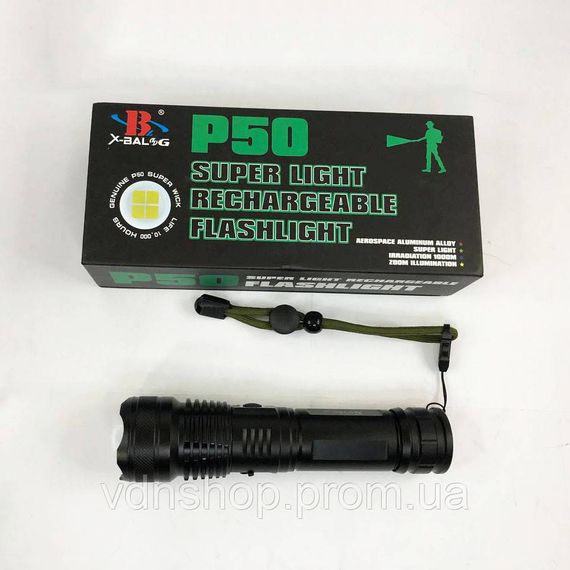 Мощный фонарь для рыбалки POLICE BL-X71-P50, Мощный фонарь с возможностью зарядки SR-50 | Зображення 3