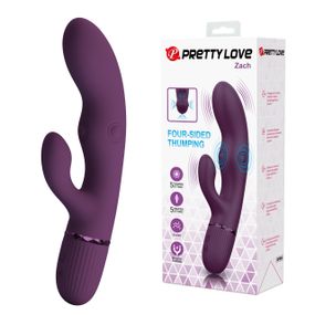 Вибратор-кролик PRETTY LOVE Zach Purple, силикон, фиолетовый, стимуляция, вибрация и пульсация Sex Aura