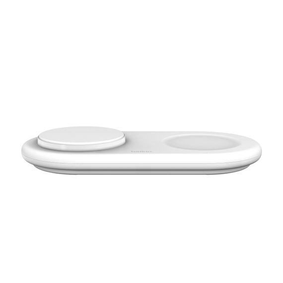 Зарядний пристрій Belkin бездротовий 2в1 15Вт Pad Qi2, білий (WIZ021VFWH) | Зображення 5