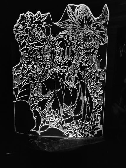 Акриловий світильник-нічник Чуя Накахара білий tty-n000874