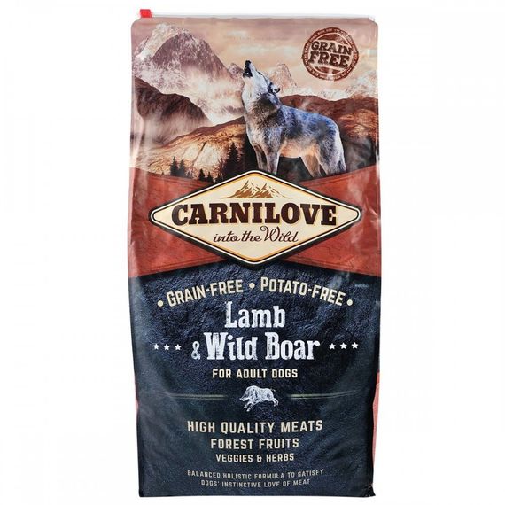 Корм сухий Carnilove Adult Lamb and Wild Boar для дорослих собак усіх порід з ягнятиною та диким кабаном 12 кг | Зображення 2