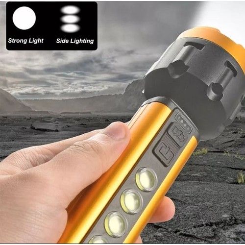 Фонарь аккумуляторный ручной Gold Silver GS-220 9343 5 Вт золотистый | Зображення 1