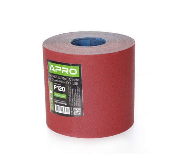 Папір шліфувальний тканинна основа 200 мм*50 м Р120 APRO