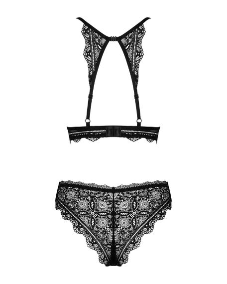 Комплект з трусиками Obsessive Renelia set Чорний L/XL | Зображення 6