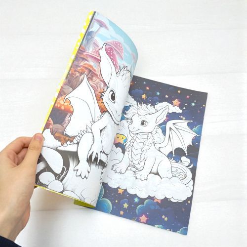 Розфарбовка, 210х297 мм, (CUTE DRAGONS) | Зображення 1