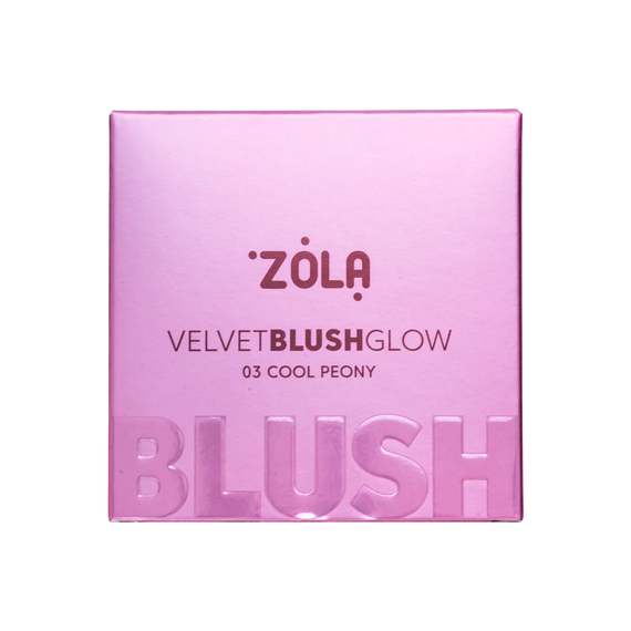 Румяна ZOLA Velvet Blush Glow - 03 Cool Peony (8.5 g) | Зображення 2