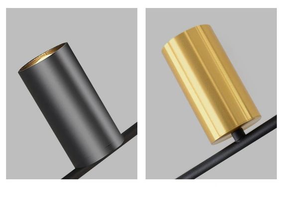 Люстра стельова на 5 лампочок 26285 Чорний 35-74х20х123 см. | Зображення 4