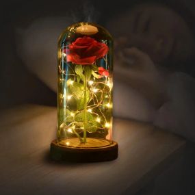 Роза в колбе с LED подсветкой
