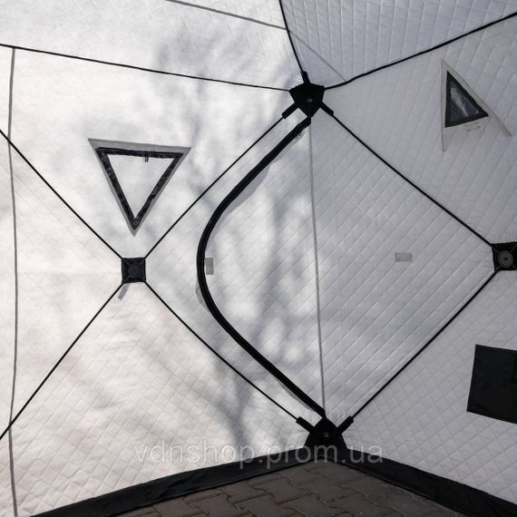 Намет зимовий утеплений "куб" 210х210х210 для рибалки туризму кемпінгу та подорожей Сірий LU-BD18G | Зображення 2