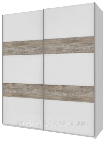 Шафа купе L-Caiser Doros Білий / Білий вставки Клондайк 2 ДСП 180х60х213 (42004001)